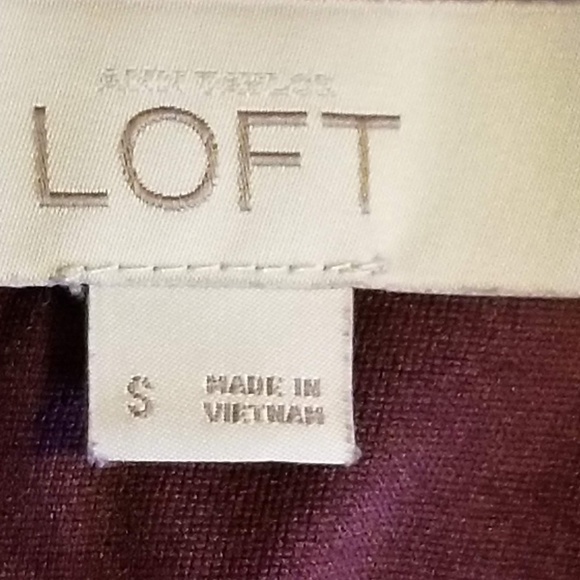 LOFT Ann Taylor Plum and White Dress Small - Picture 4 of 4
